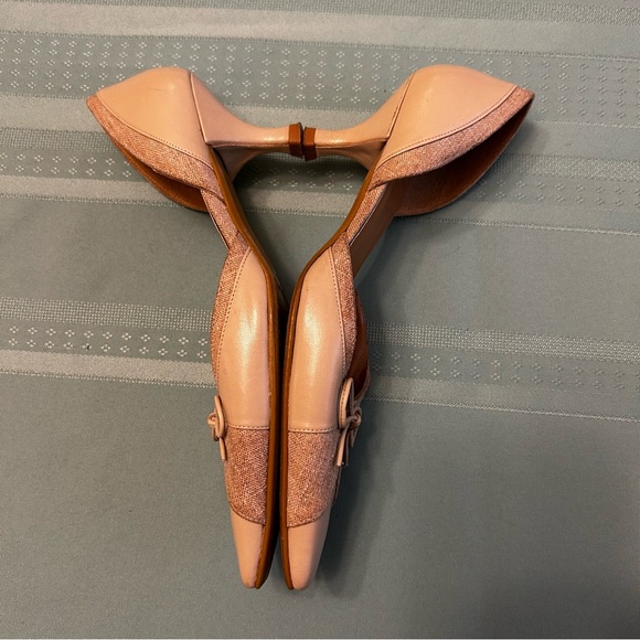 Stuart Weitzman EUC d’Orsay Kitten Heels Women’s Size 5 Square Toe Bow Detail - Picture 5 of 10